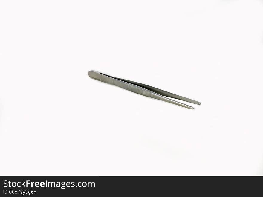 Surgical equipment on a white background. Good for cut it