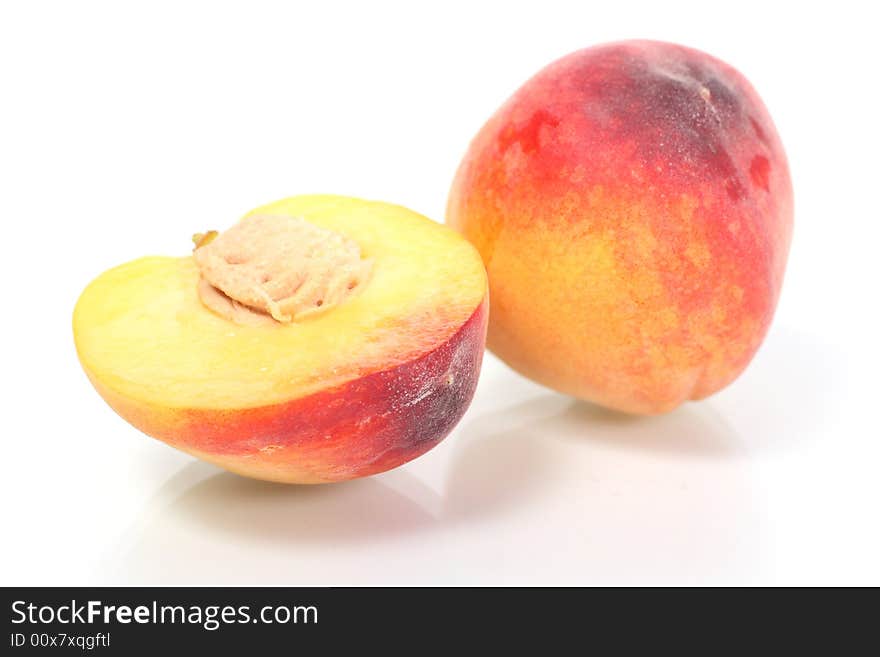 Two fresh peach