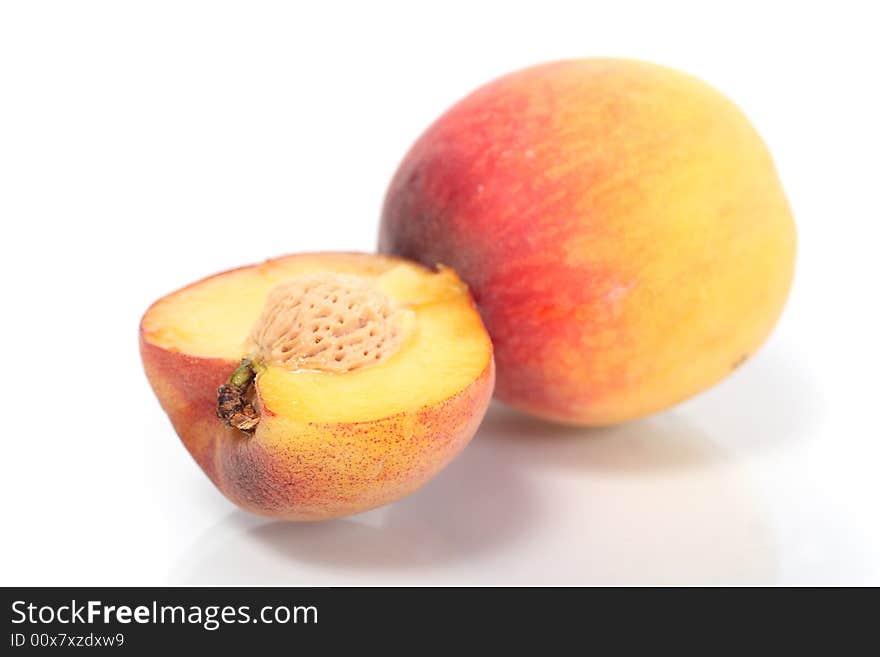 Two fresh peach