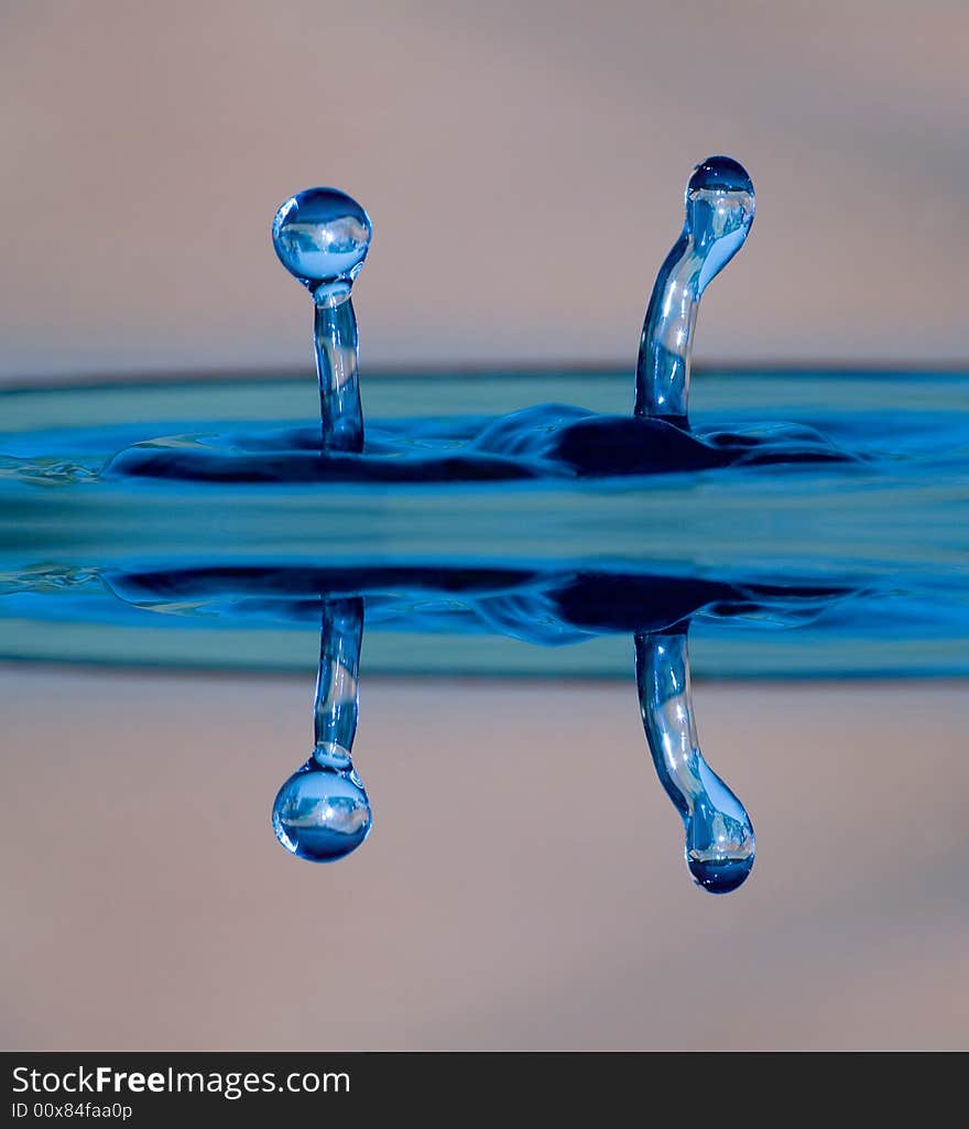 Cold water drop in various color