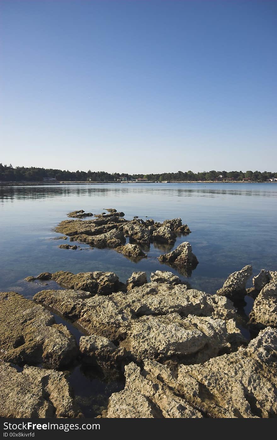 Rocky croatian beach