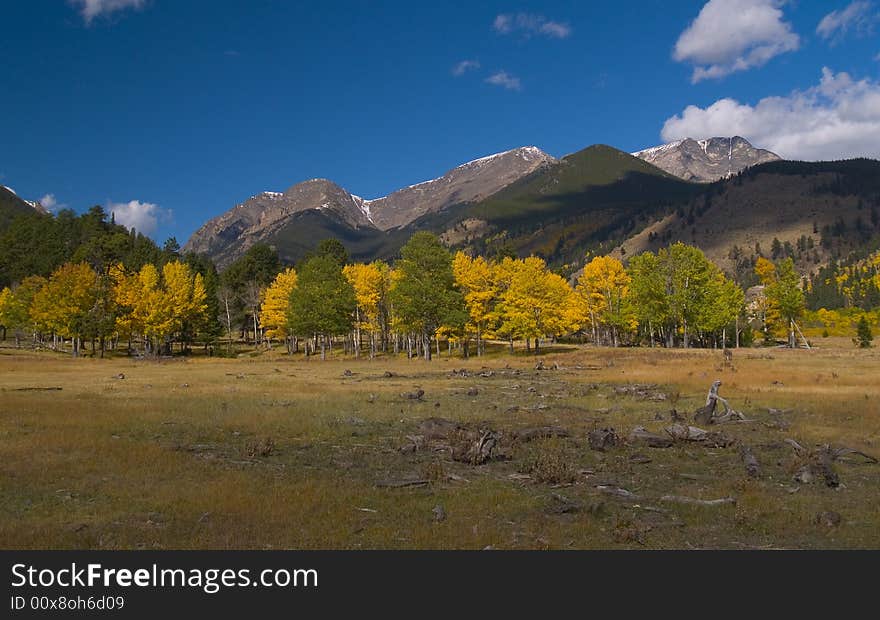 Three Mountains in Autumn