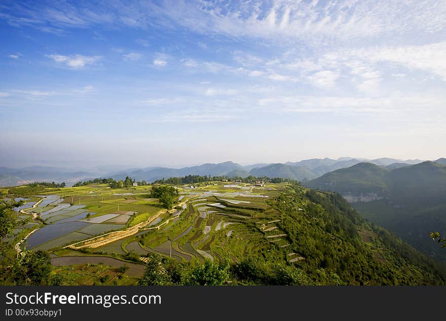 Village in the morning