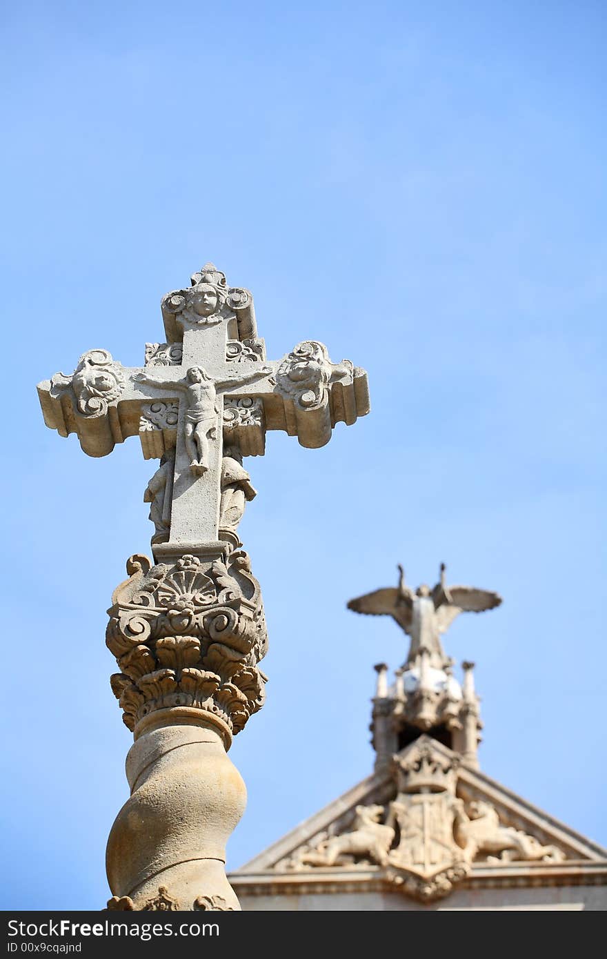 Christ on cross. Barcelona, Spain
Details of architecture.