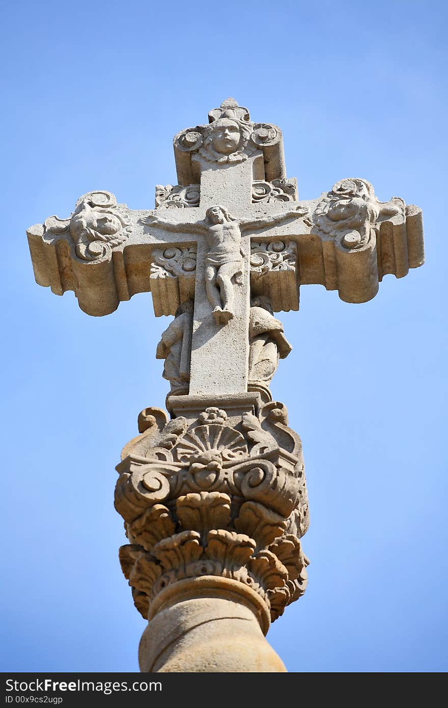 Christ On Cross. Barcelona, Spain