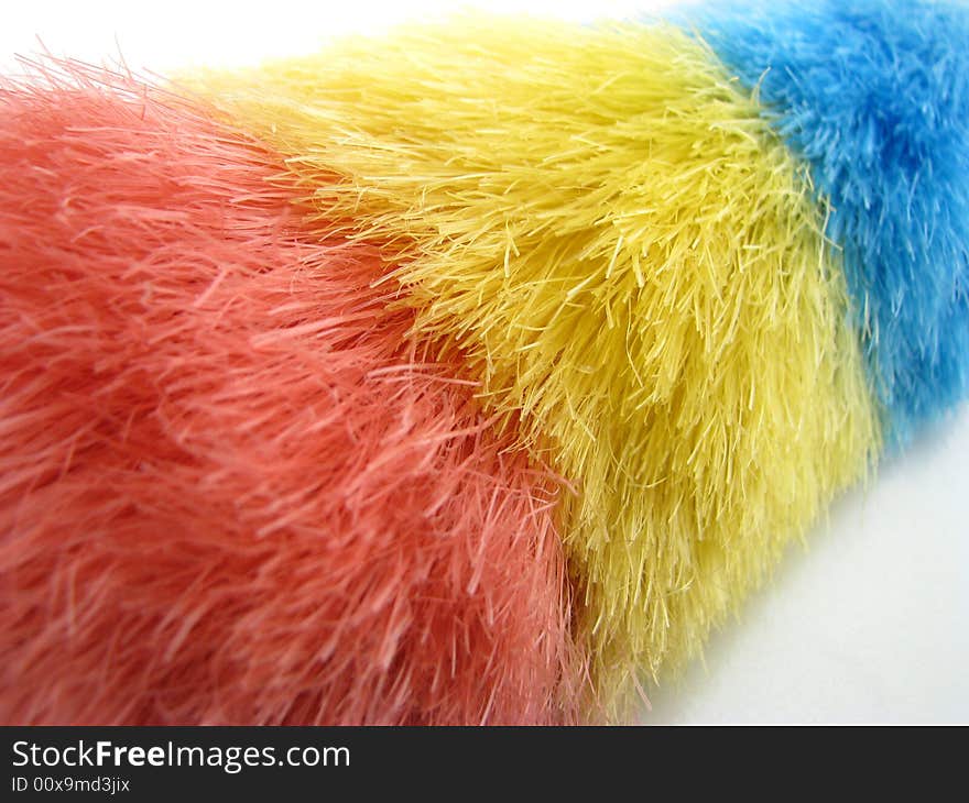 Color feathers on a white background. Color feathers on a white background