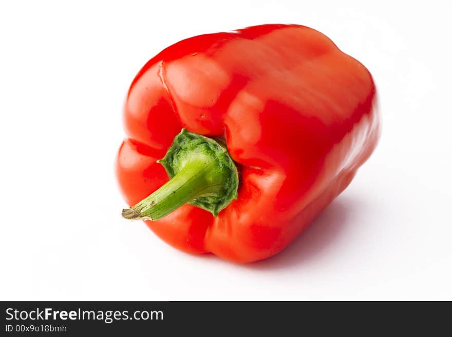 Red pepper isolated on white background