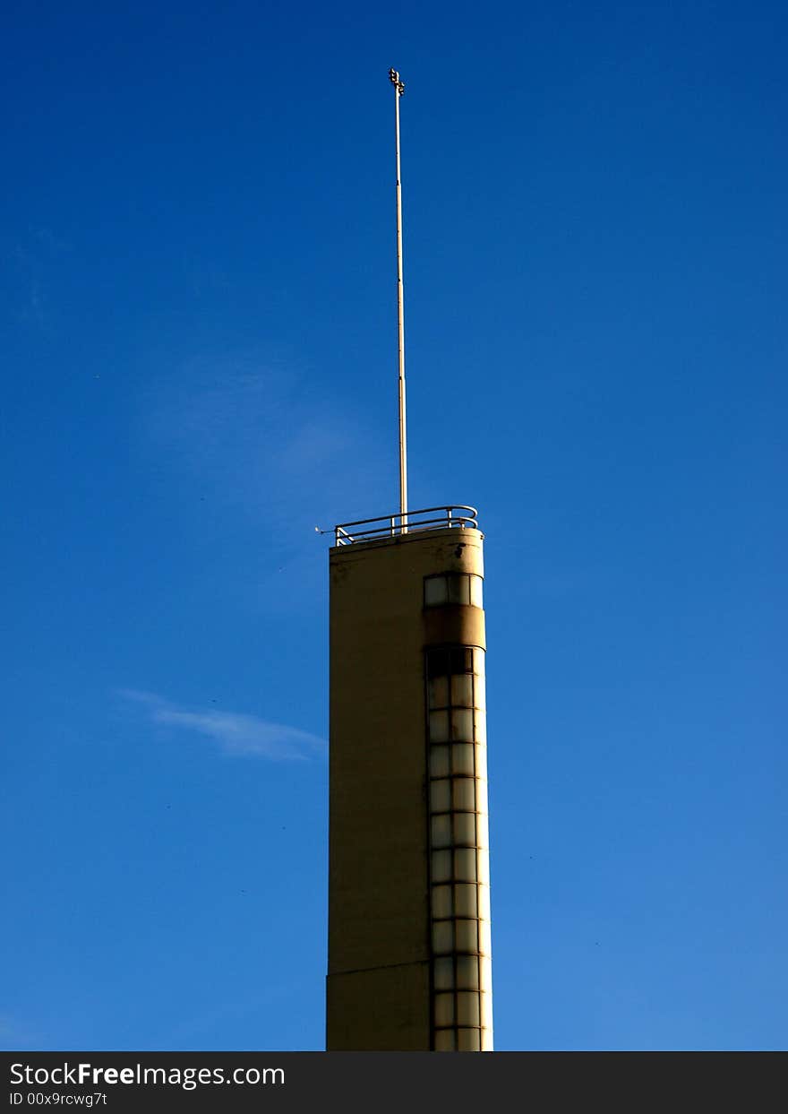 Blue sky and the tower of the florence stadium