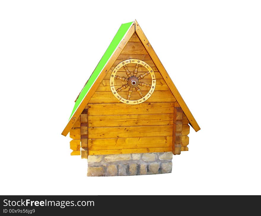 Wooden house on a foundation