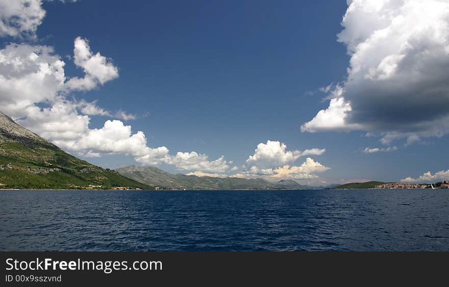 Mediterian Sea And Clouds