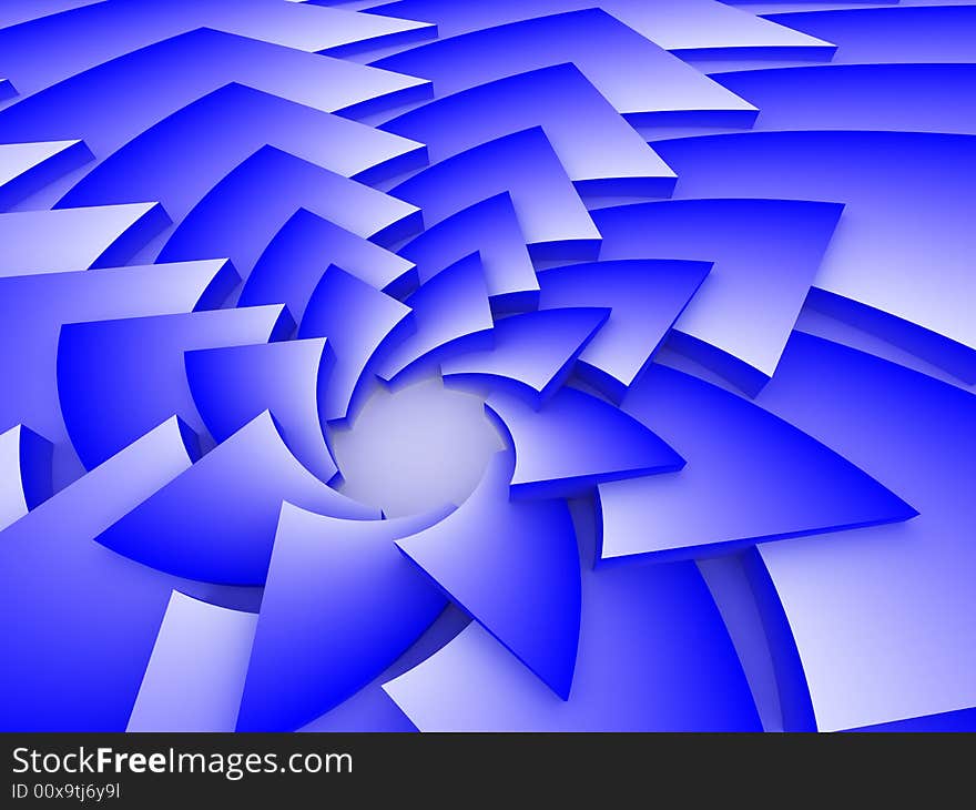 Blue white abstract spiraling background