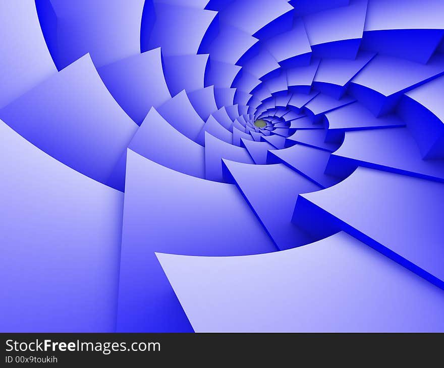 Blue white abstract spiraling background