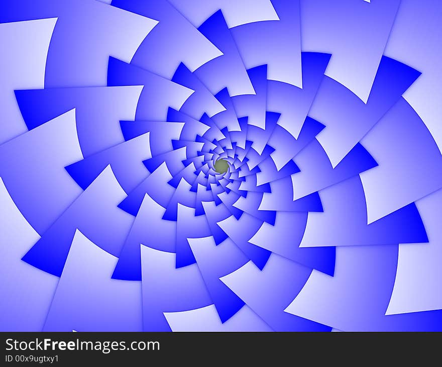 Blue white abstract spiraling background