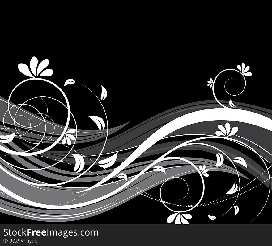 Abstract floral background. A format is added. Suits well for a postcard or background. Abstract floral background. A format is added. Suits well for a postcard or background