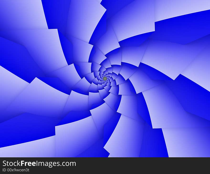 Blue white abstract spiraling background