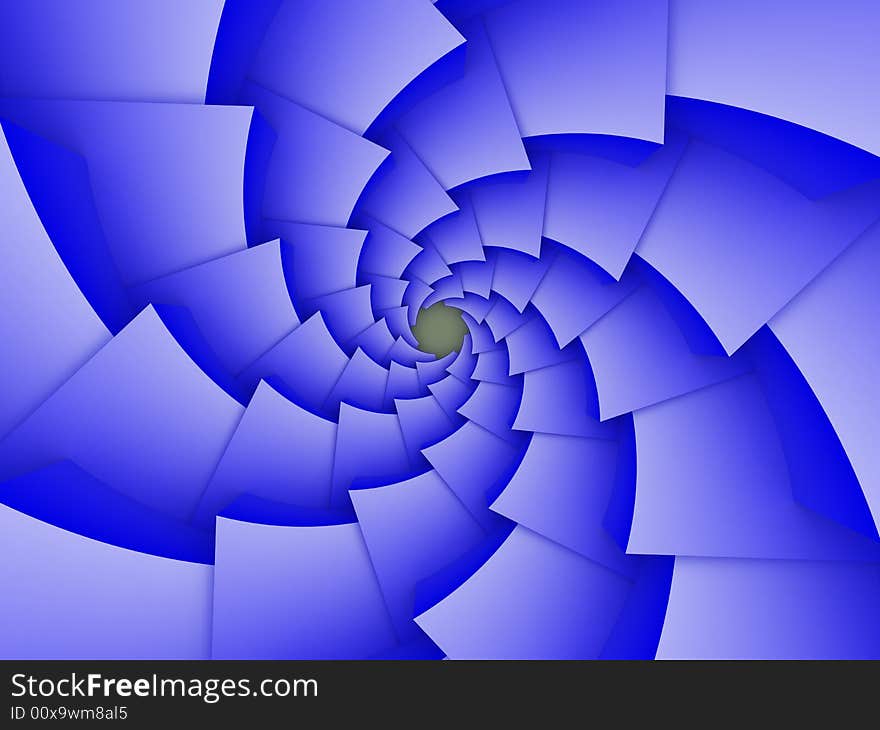 Blue white abstract spiraling background