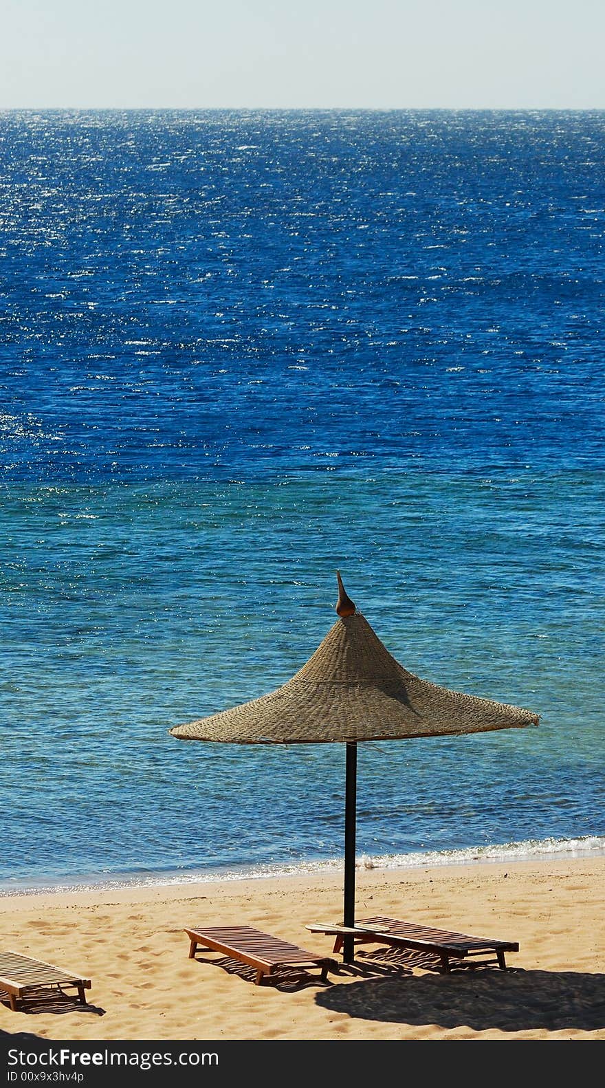 Topical beach and turquoise water