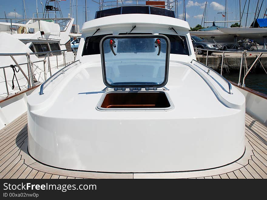 Luxury boat crossing the biscayne bay in Istanbul. Luxury boat crossing the biscayne bay in Istanbul