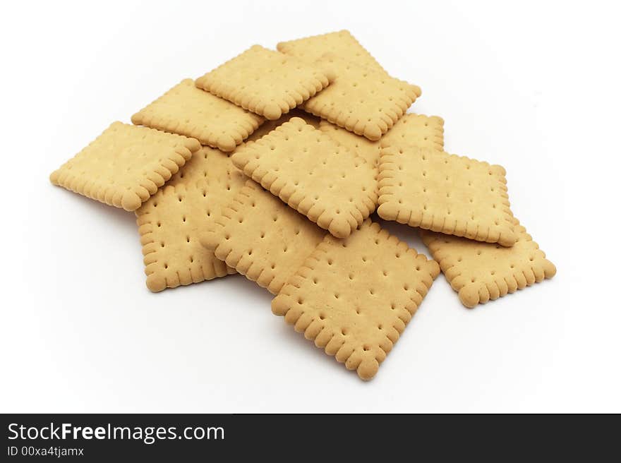 Biscuits, isolated on white background.