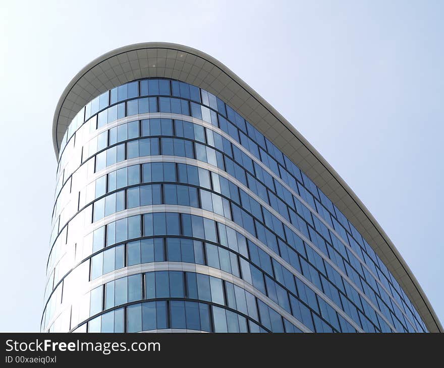 High building with reflecting windows. High building with reflecting windows.