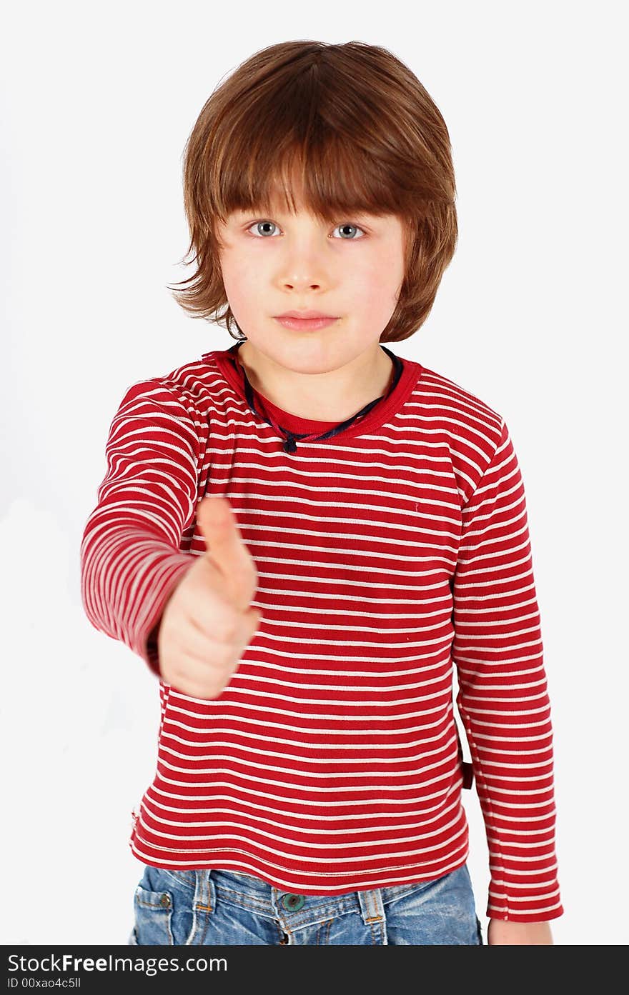 Happy kid on white background. Happy kid on white background