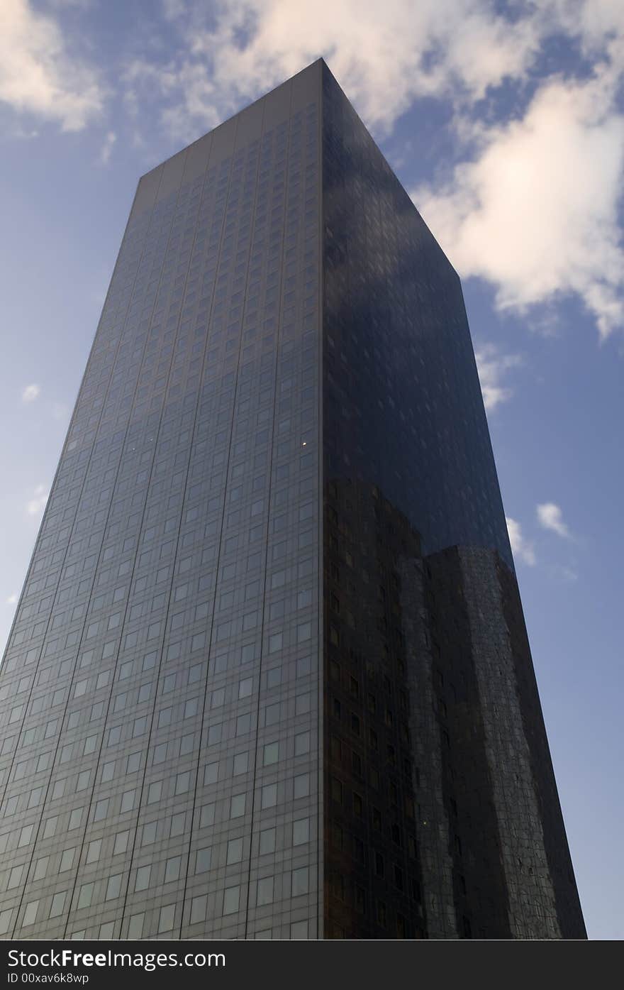 Skyscraper or office towers with the  blue sky, La Defense, Paris. Skyscraper or office towers with the  blue sky, La Defense, Paris