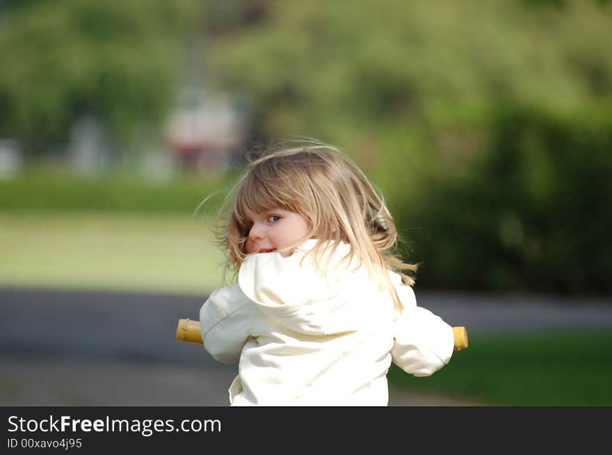 Girl on Bicycle