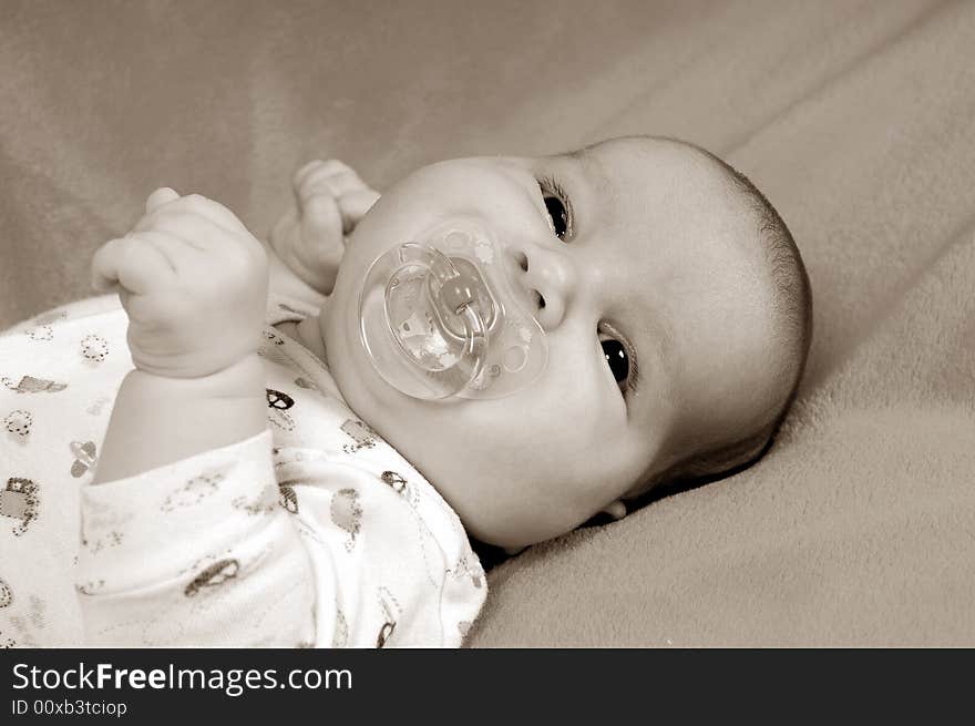 A little cute baby portrait. A little cute baby portrait