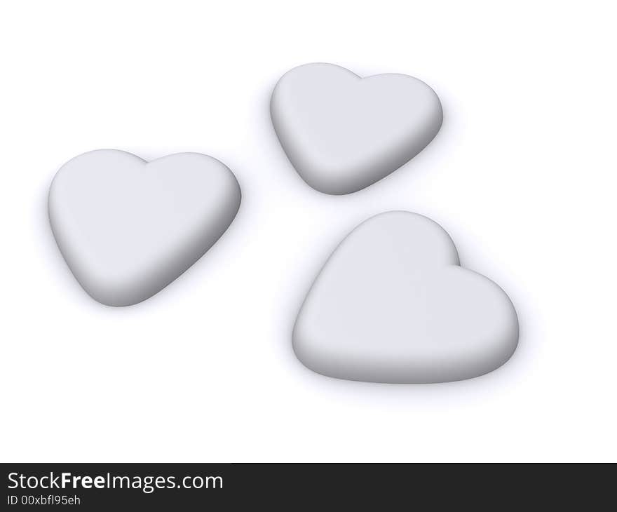 3d isolated hearts