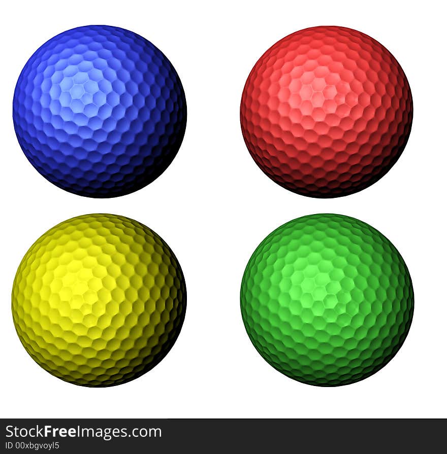 Colored golf balls