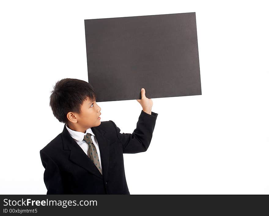 Portrait of a young man over a white background