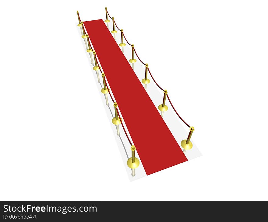 A 3d red carpet rendering