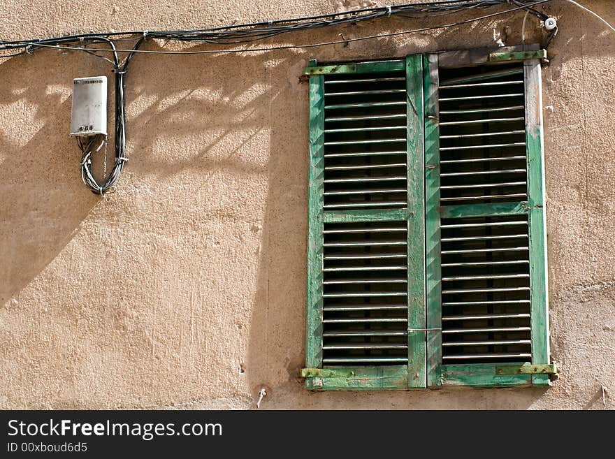 Window with shutter in Girona, Spain