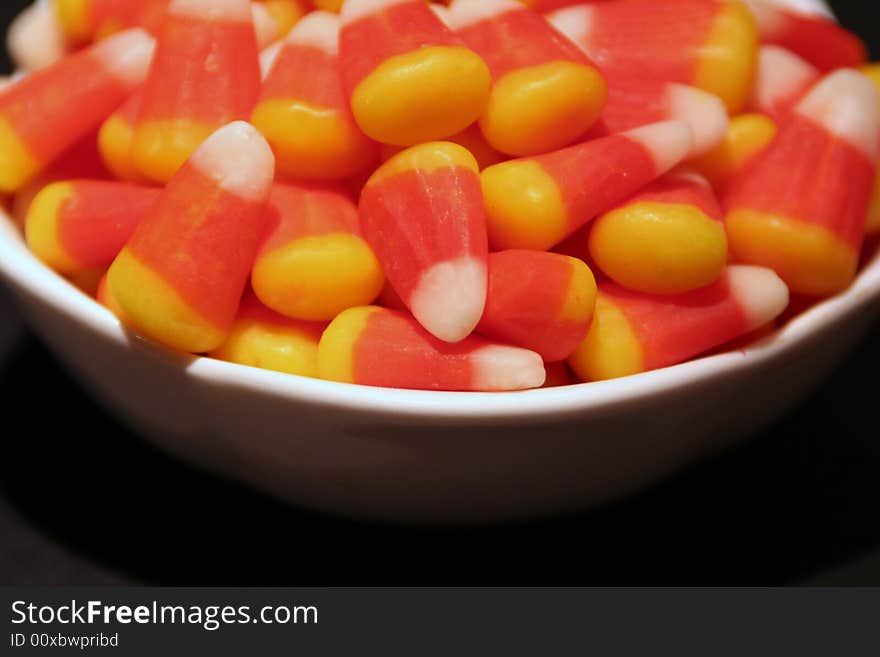 Bowl of candy corn