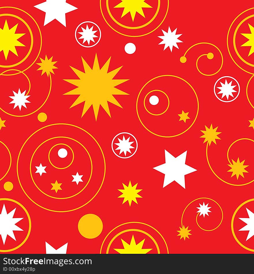 Seamless abstract pattern with stars