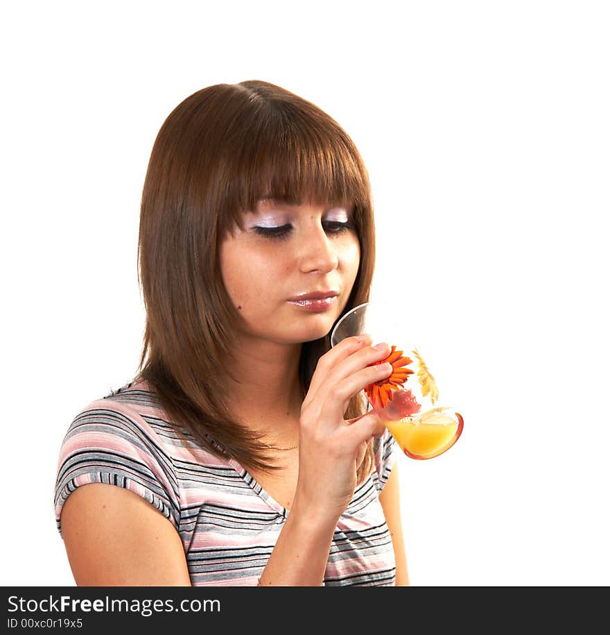 Girl Drinking Juice