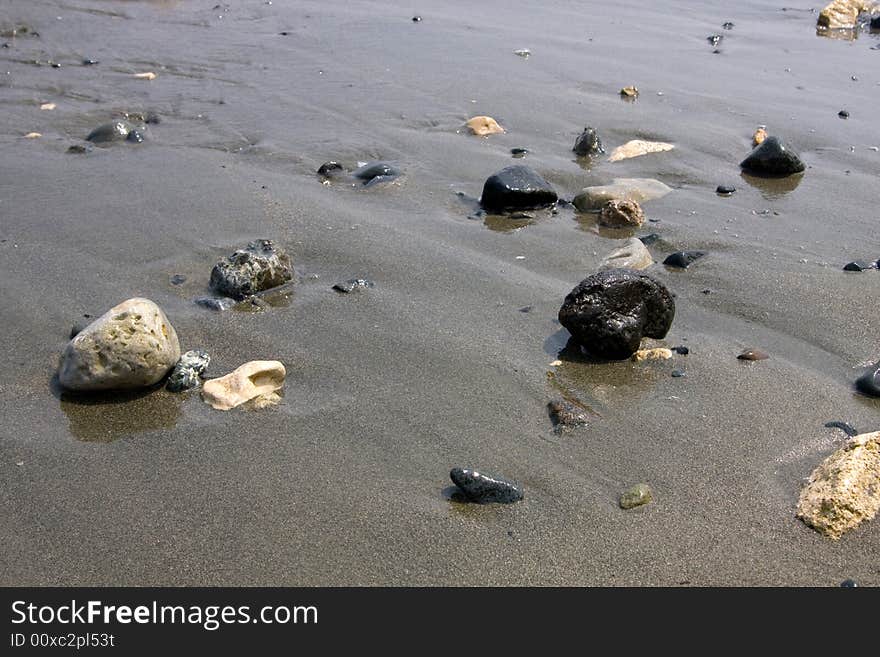 Stones On Sand