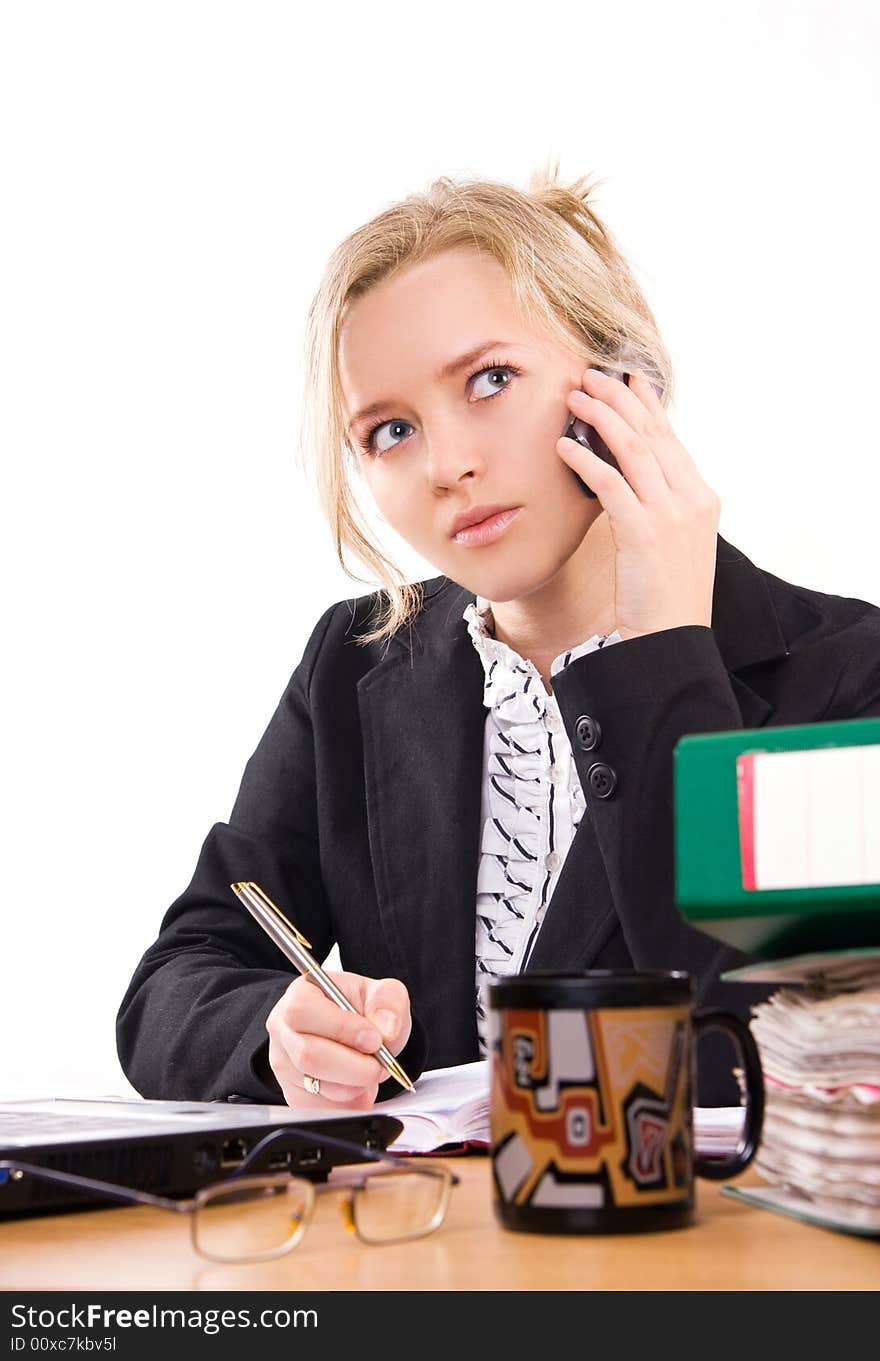 Businesswoman in office