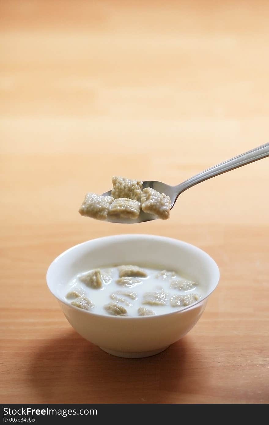 Breakfast on the wooden table (vertical)