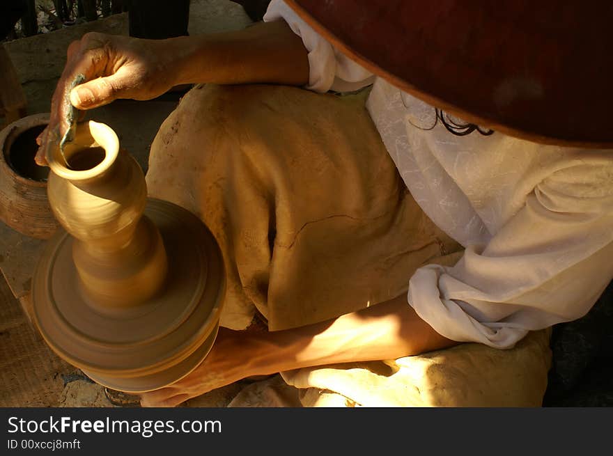 A making ceramic from Clay. A making ceramic from Clay