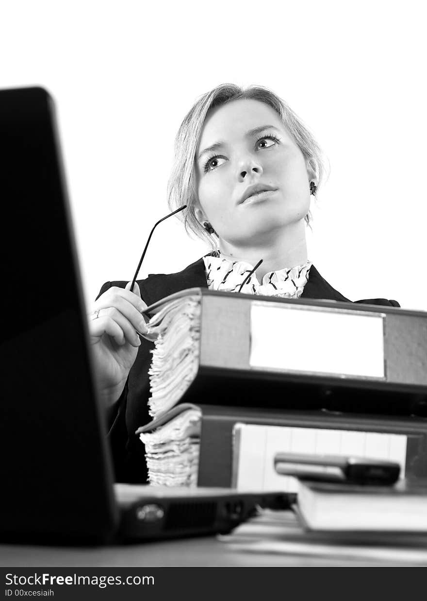 Businesswoman in office