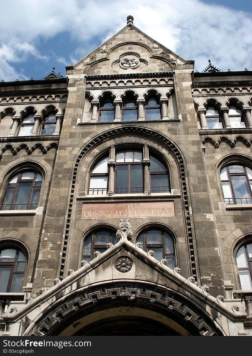 Beautiful 18th century castle building in Budapest. Beautiful 18th century castle building in Budapest