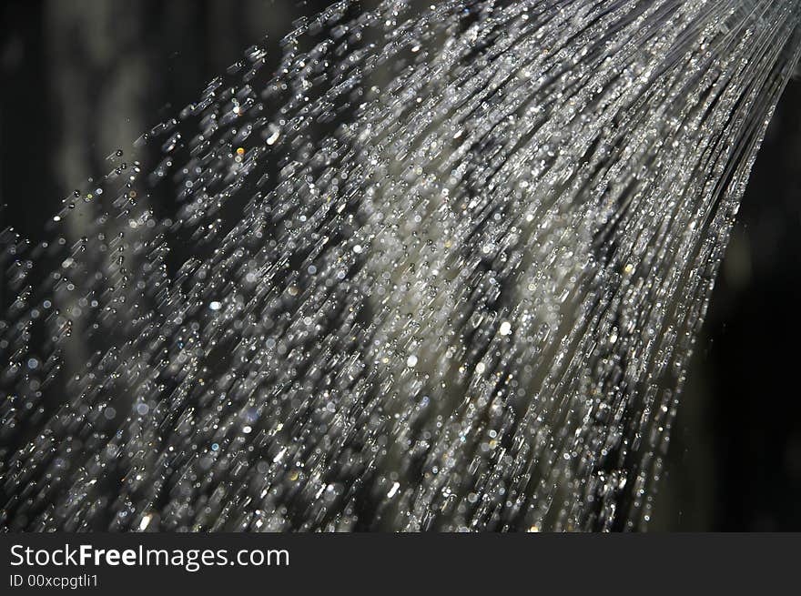 A stream of water from frozen in time. A stream of water from frozen in time