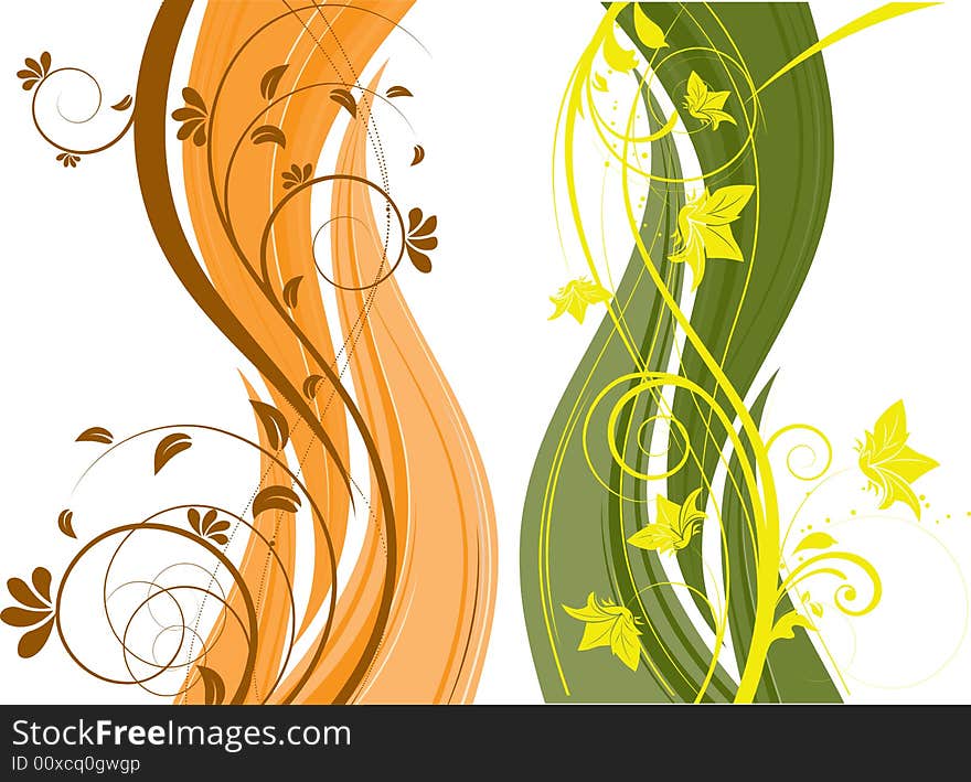 Abstract floral background. A vector format is added. Suits well for a postcard or background. Abstract floral background. A vector format is added. Suits well for a postcard or background