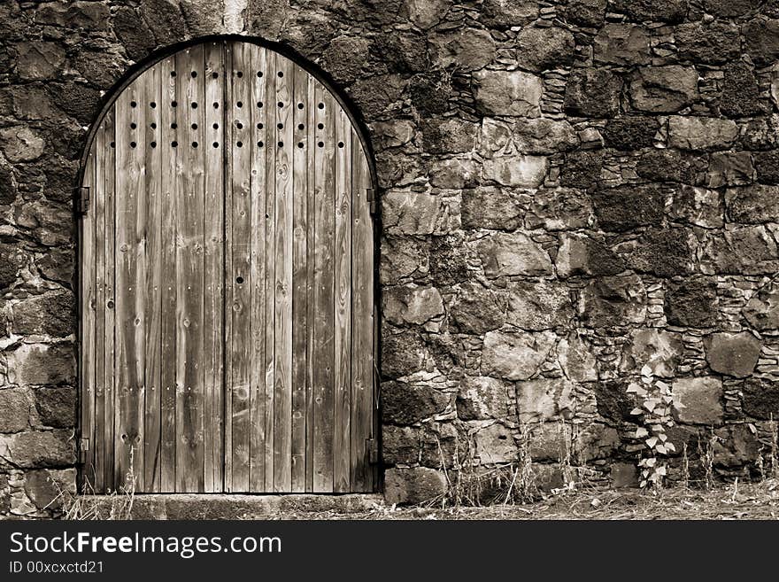 Old fashioned entrance to an antique place. Old fashioned entrance to an antique place.