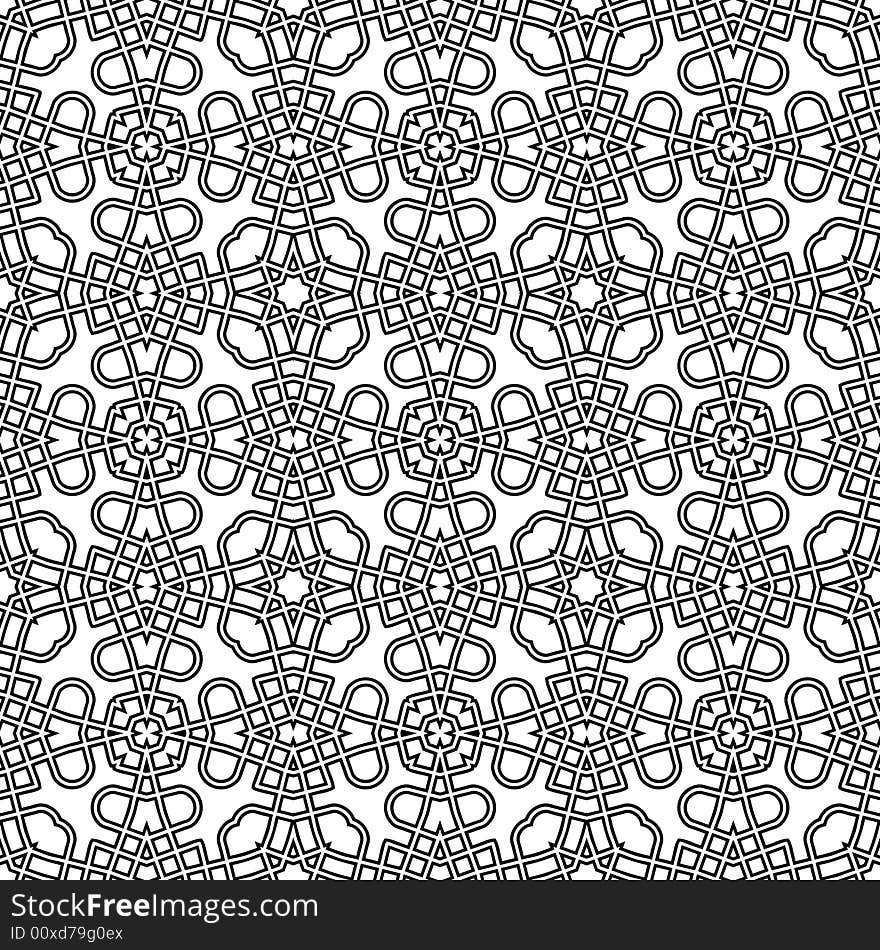 Abstract seamless black-and-white pattern - graphic illustration. Abstract seamless black-and-white pattern - graphic illustration