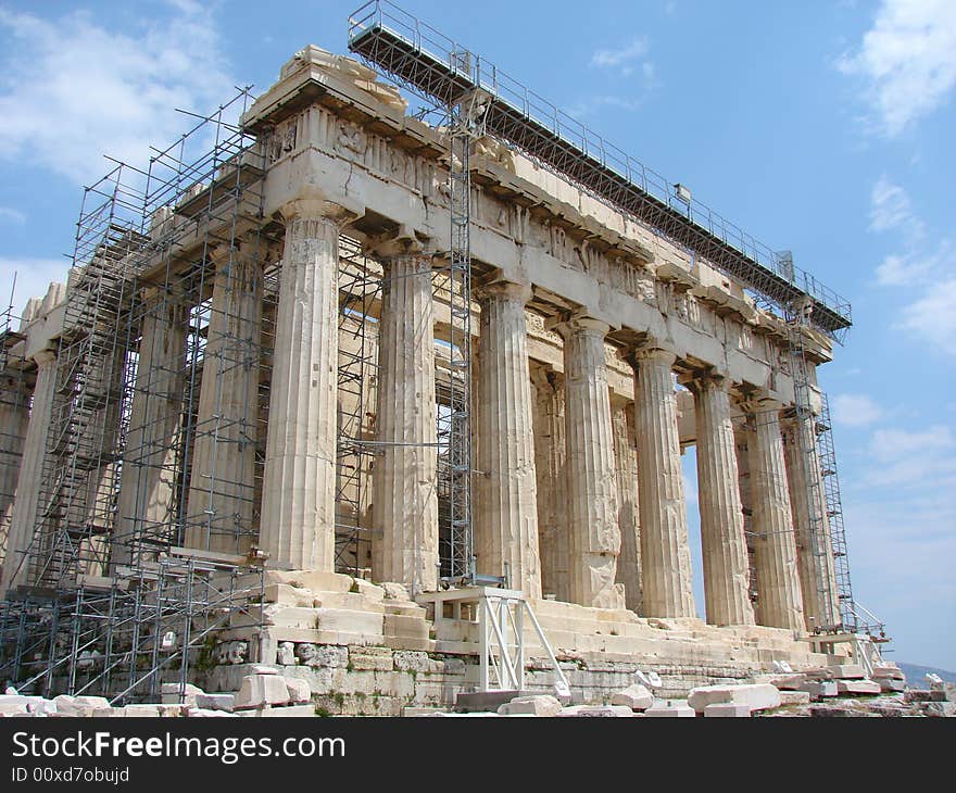 Parthenon at the acropolis, Athens Greece.