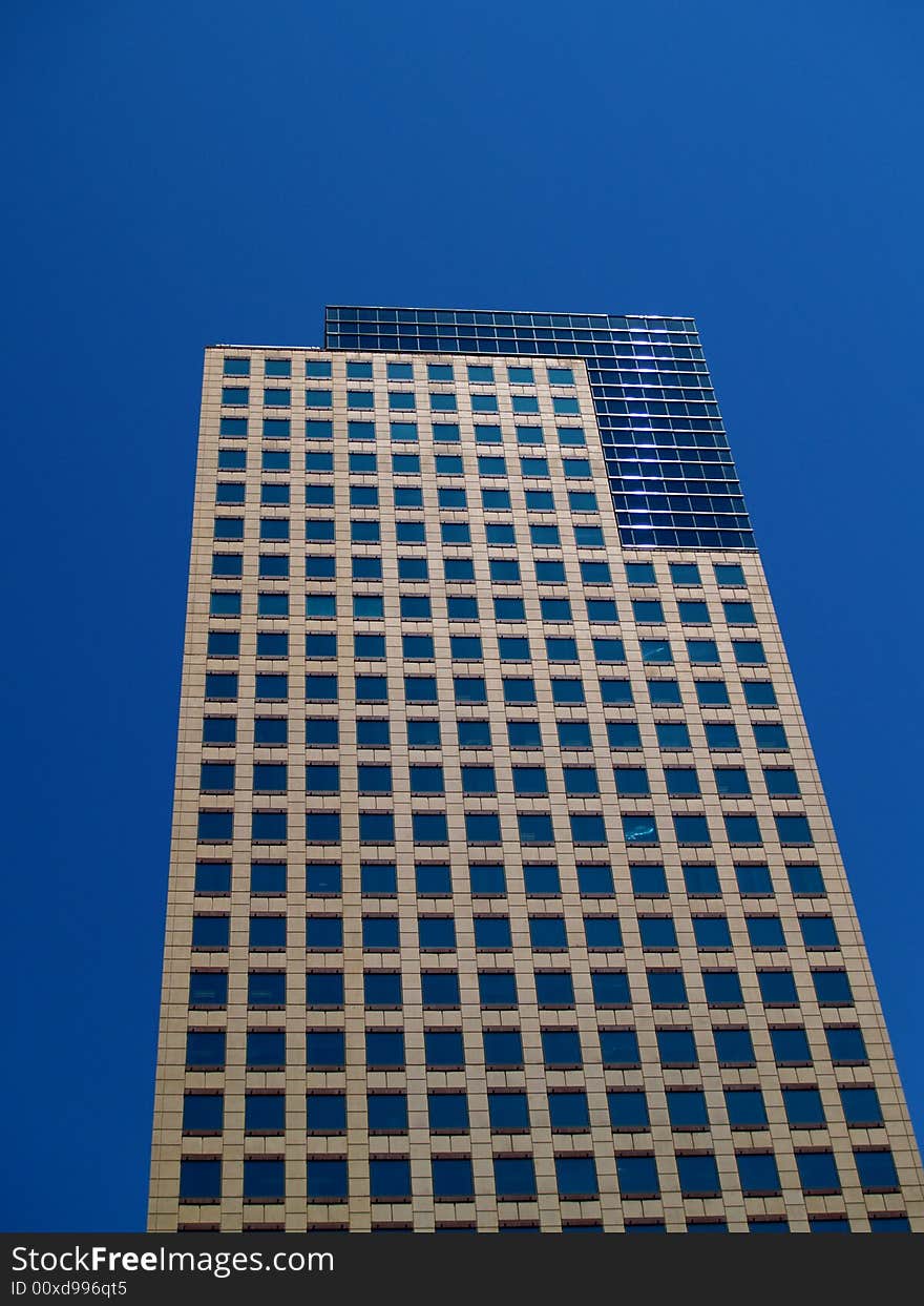 An office building in glass and brick