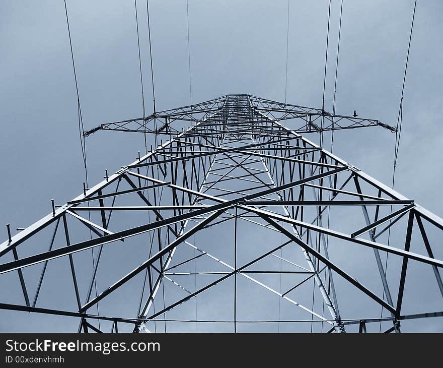 Photo of pole of high tension