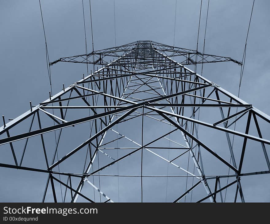 Photo of pole of high tension